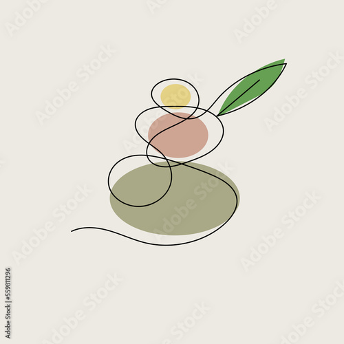 Stack of stones logo, zen buddhism, meditation icon