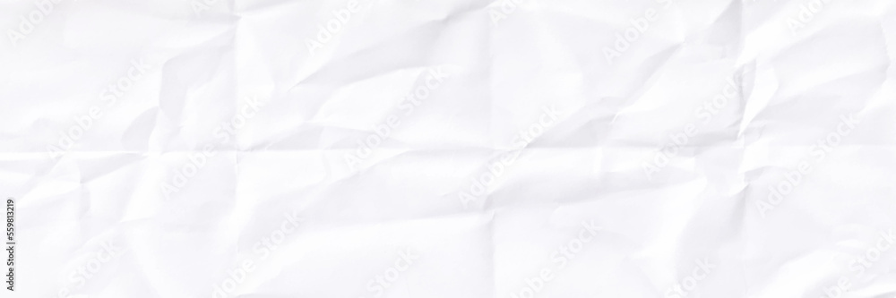 Crumpled White Paper Blank Close Up
