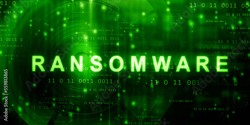 2d illustration ransomware computer virus 