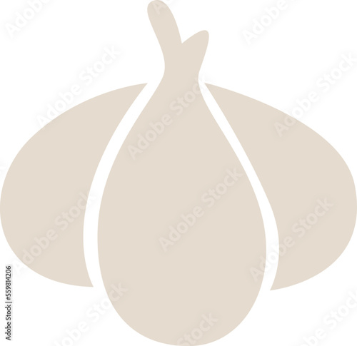 Abstract hand drawn garlic flat icon