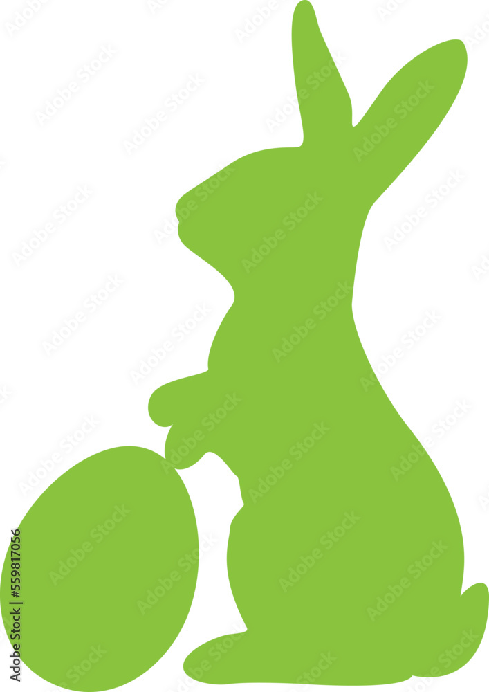 silhouette of easter bunny with egg isolated on white, vector illustration silhouette of easter bunny with egg isolated on white, vector illustration
