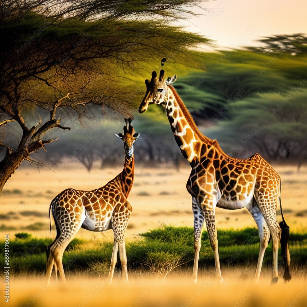 Obraz premium Giraffes