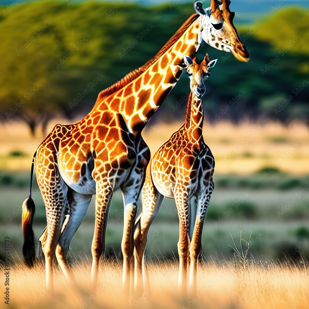 Obraz premium Giraffes