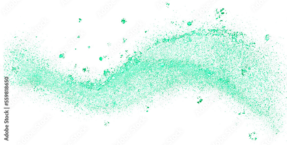 Green glitter hand-drawn curve line abstract