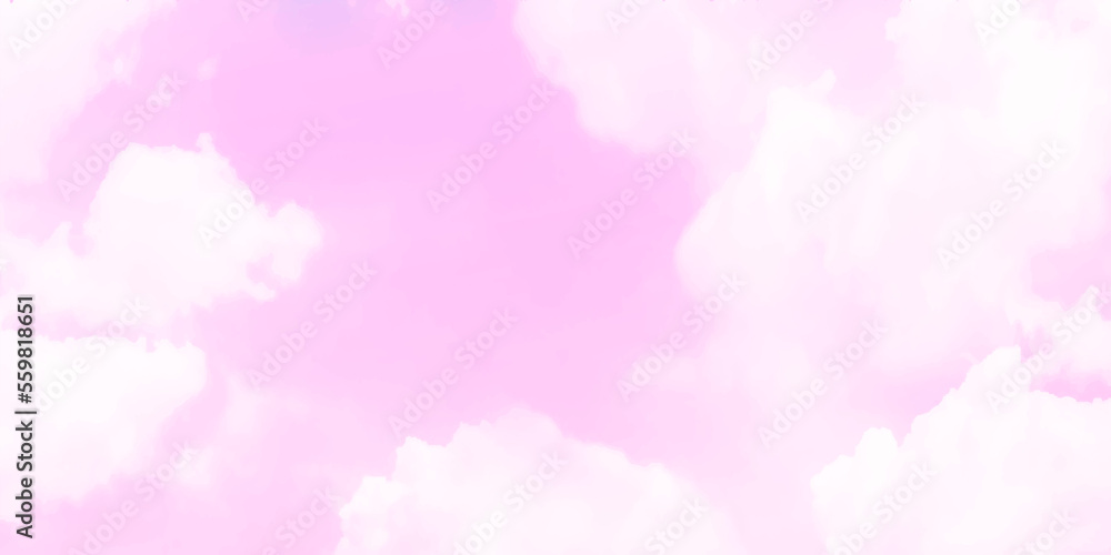 Perfect ideal cumulus clouds on pink sky and feather clouds background for design with copy space Perfect ideal cumulus clouds on pink sky and feather clouds background for design with copy space