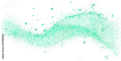 Green glitter hand-drawn curve line abstract