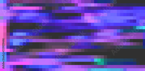 Glitched and pixelated screen of a computer. Abstract background with digital noise artifacts.