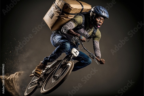 black man delivery extreme speed generative ai 