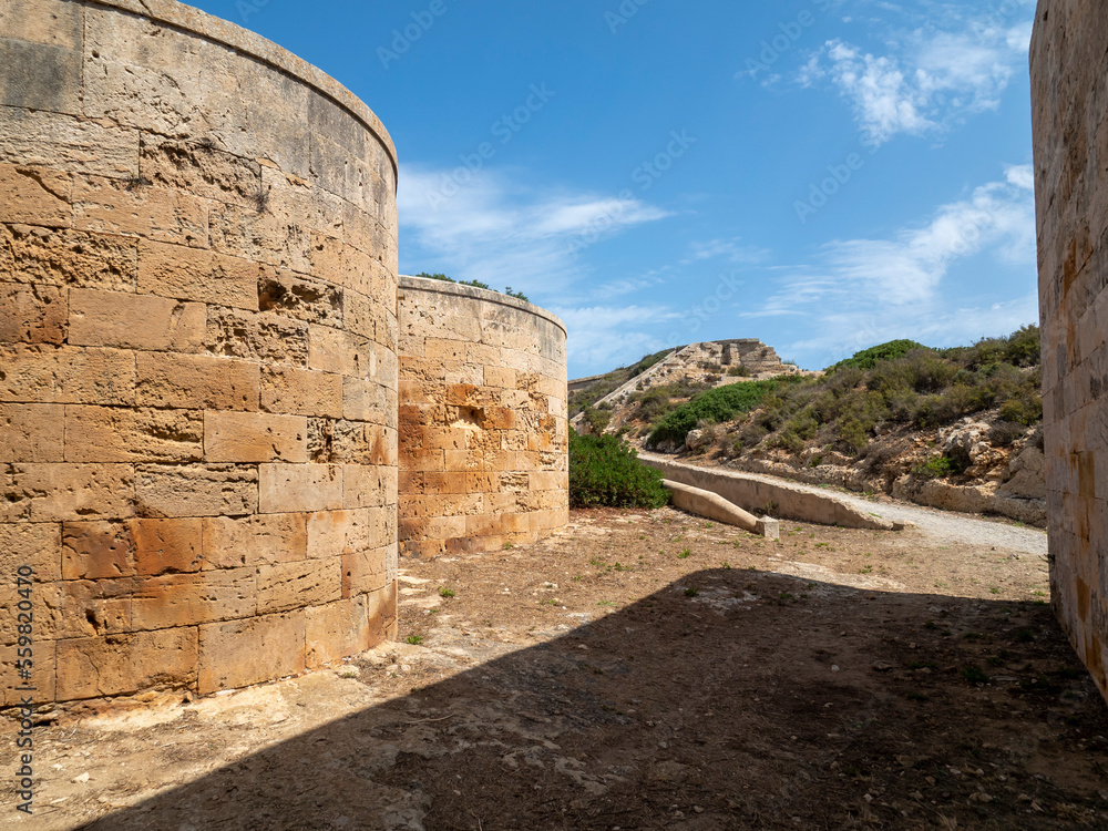 Fortaleza de la Mola, La Mola Fortress, Balearic Islands, Maó, Mahon, Menorca, Balearic Islands, Spain,