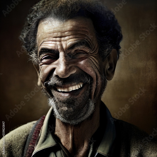 Smiling Egyptian Male generative ai portrait