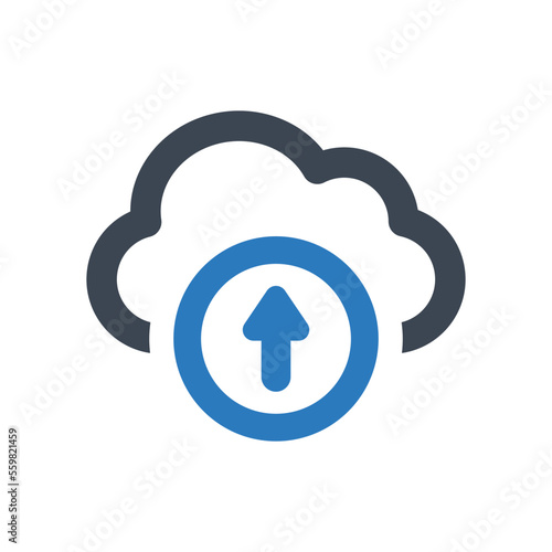 Cloud Upload icon - vector illustration . Cloud, Data, Storage, Upload, Drive, Server, Ftp, Uploading, Share, Sharing, computing, network, line, outline, icons .