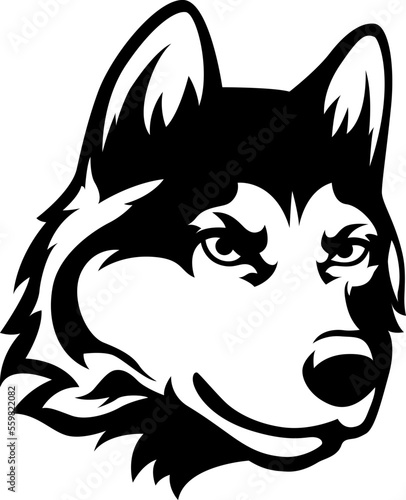 Head of dog. Wolf. abstract character illustration. Graphic logo designs template for emblem. Image of portrait.