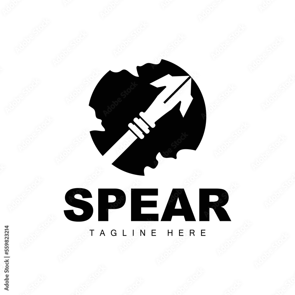 Spear Logo, Long Range Throwing Weapon Target Icon Design, Product And Company Brand Icon Illustration Spear Logo, Long Range Throwing Weapon Target Icon Design, Product And Company Brand Icon Illustration