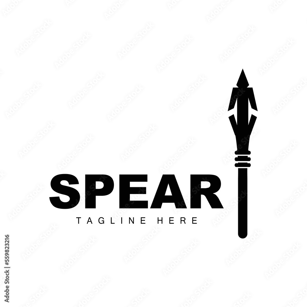 Spear Logo, Long Range Throwing Weapon Target Icon Design, Product And Company Brand Icon Illustration Spear Logo, Long Range Throwing Weapon Target Icon Design, Product And Company Brand Icon Illustration