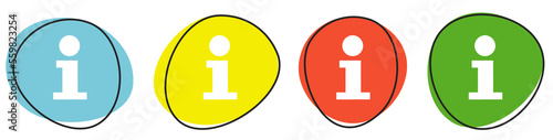 Banner mit 4 bunten Buttons: Info oder Service