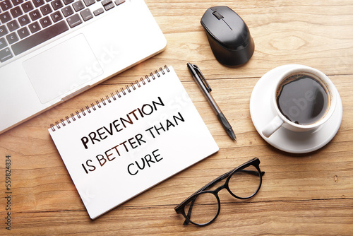Bild auf Leinwand Prevention Is Better Than Cure, motivational words and sentences for work and life
