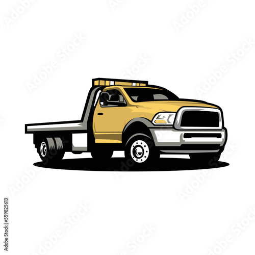 Tow truck Vector. Towing truck service vector isolated