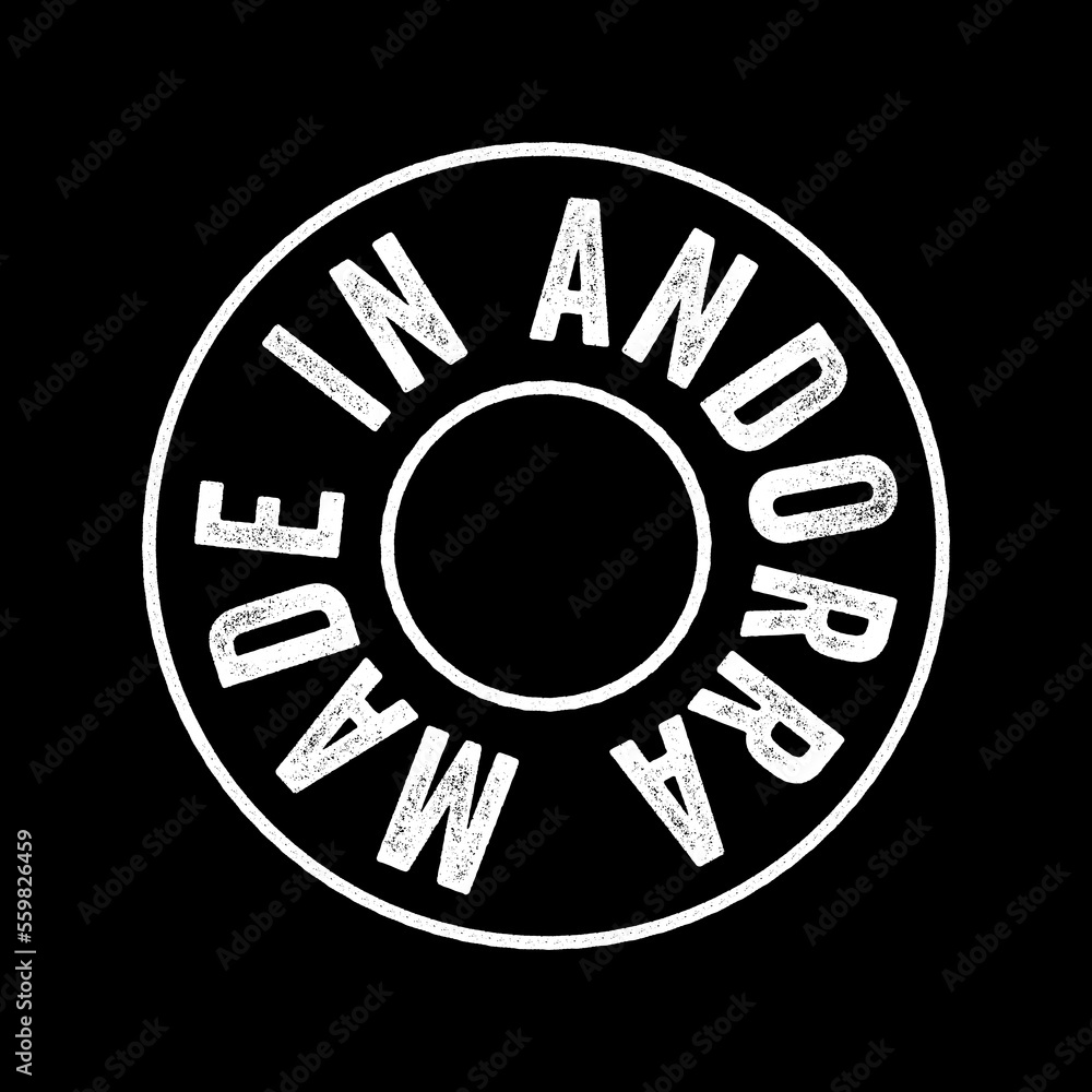 Made in Andorra text emblem stamp, concept background Made in Andorra text emblem stamp, concept background