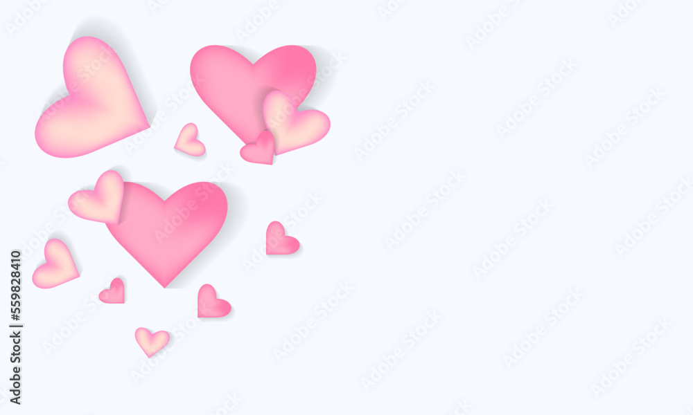 special heart background for valentines day with space
