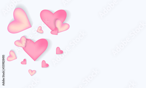 special heart background for valentines day with space