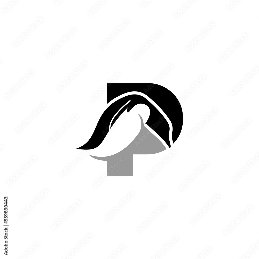 Penguins logo design icon. Penguins design inspiration. Letter P logo