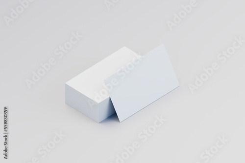 Minimal business visiting card mockup in hand fan disposition concept on white background psd. 3D Rendering