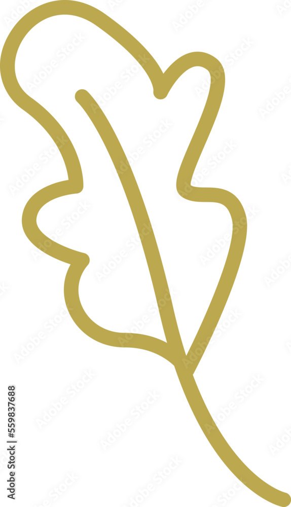 Obraz premium Abstract hand drawn leaf flat icon