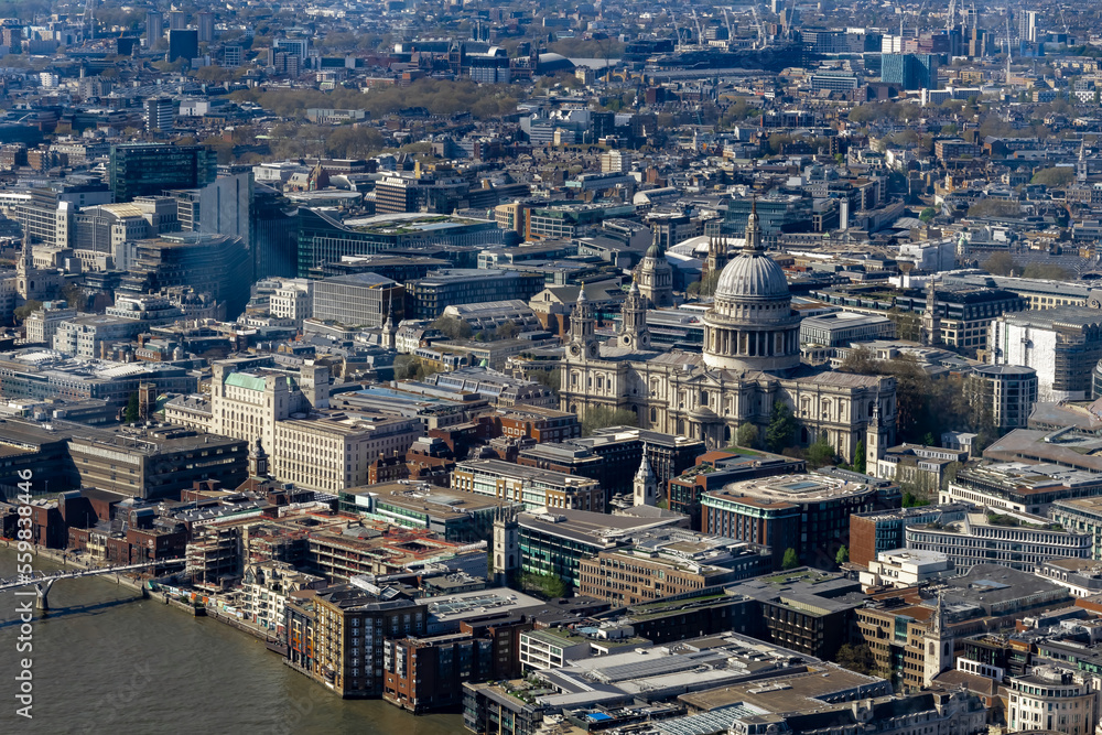 London city view, St Pauls cathedral