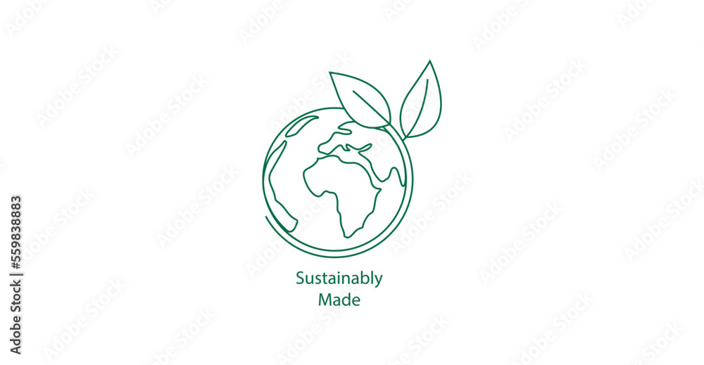 sustainably made icon vector illustration 