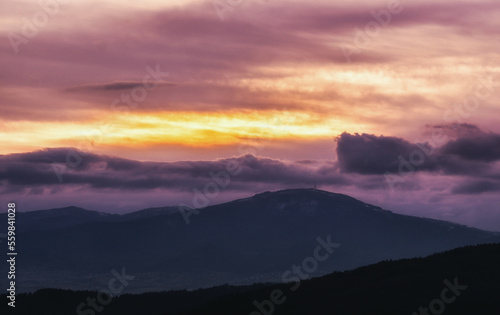 The end of the day in the Beskids