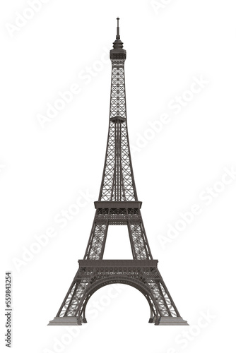 Fototapeta Naklejka Na Ścianę i Meble -  Eiffel tower isolated on transparent