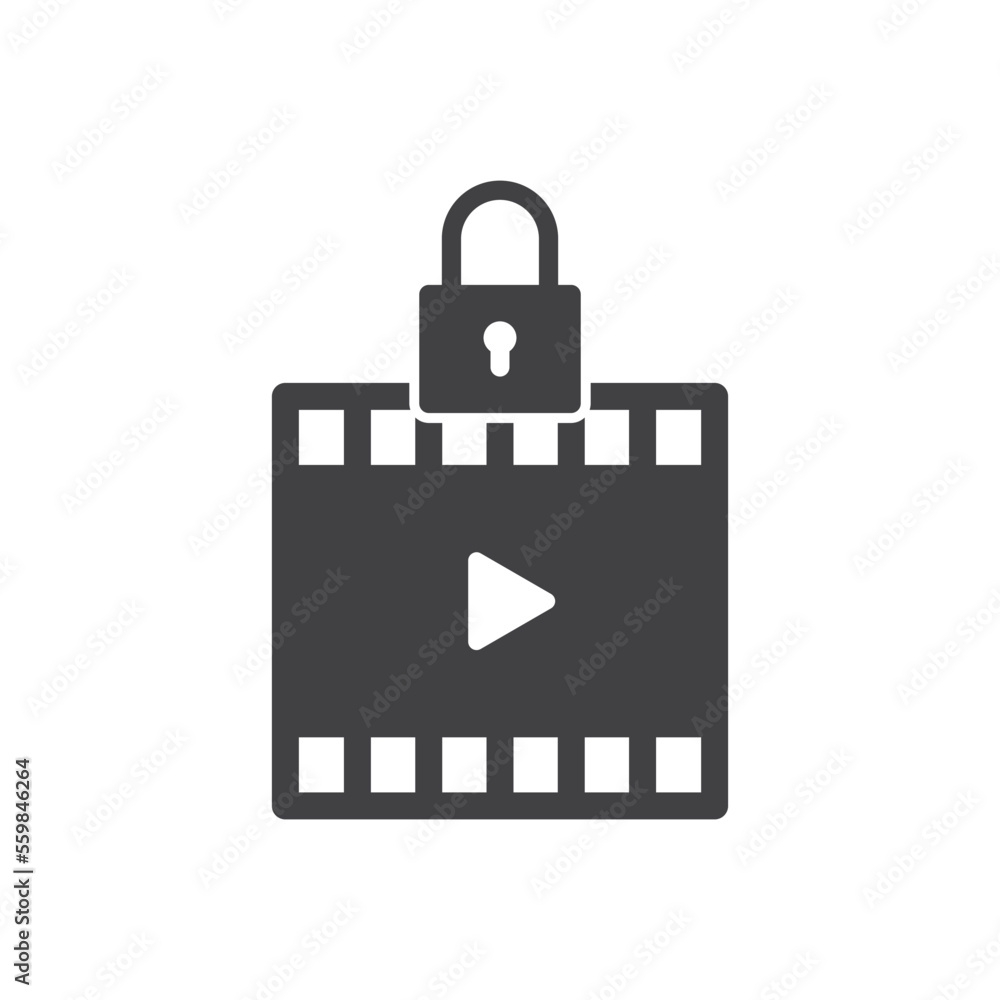 Video Lock Icon - Video Lock Icon -