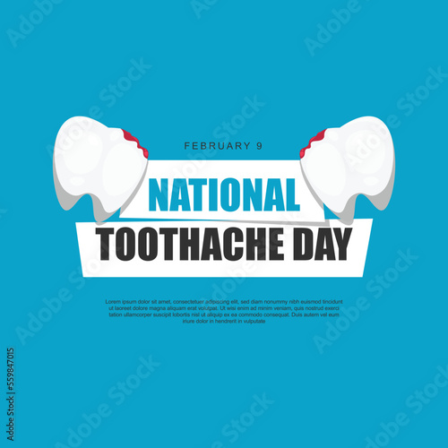 National Toothache Day background.