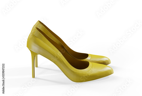 High heel shoes 3d render photo