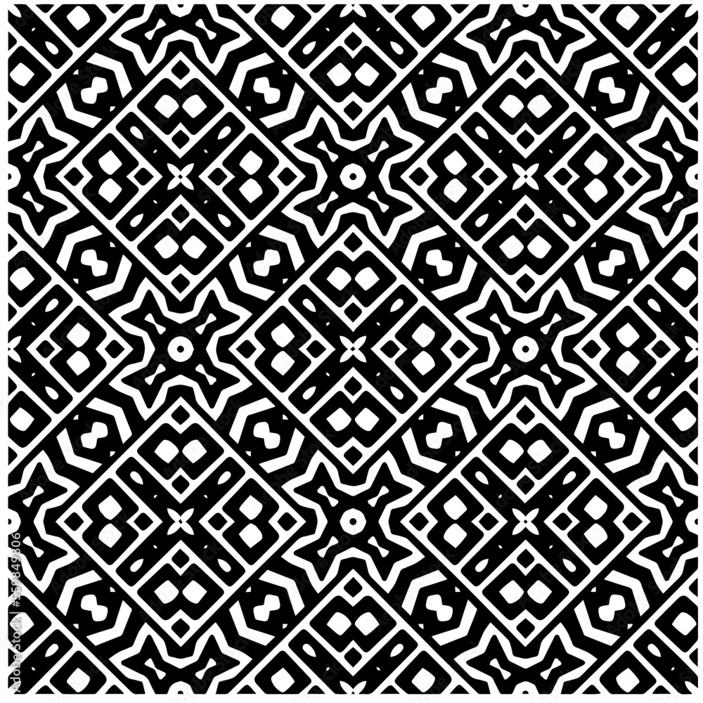 Vector pattern in geometric ornamental style. Black and white color.Seamless pattern. Vector pattern in geometric ornamental style. Black and white color.Seamless pattern.