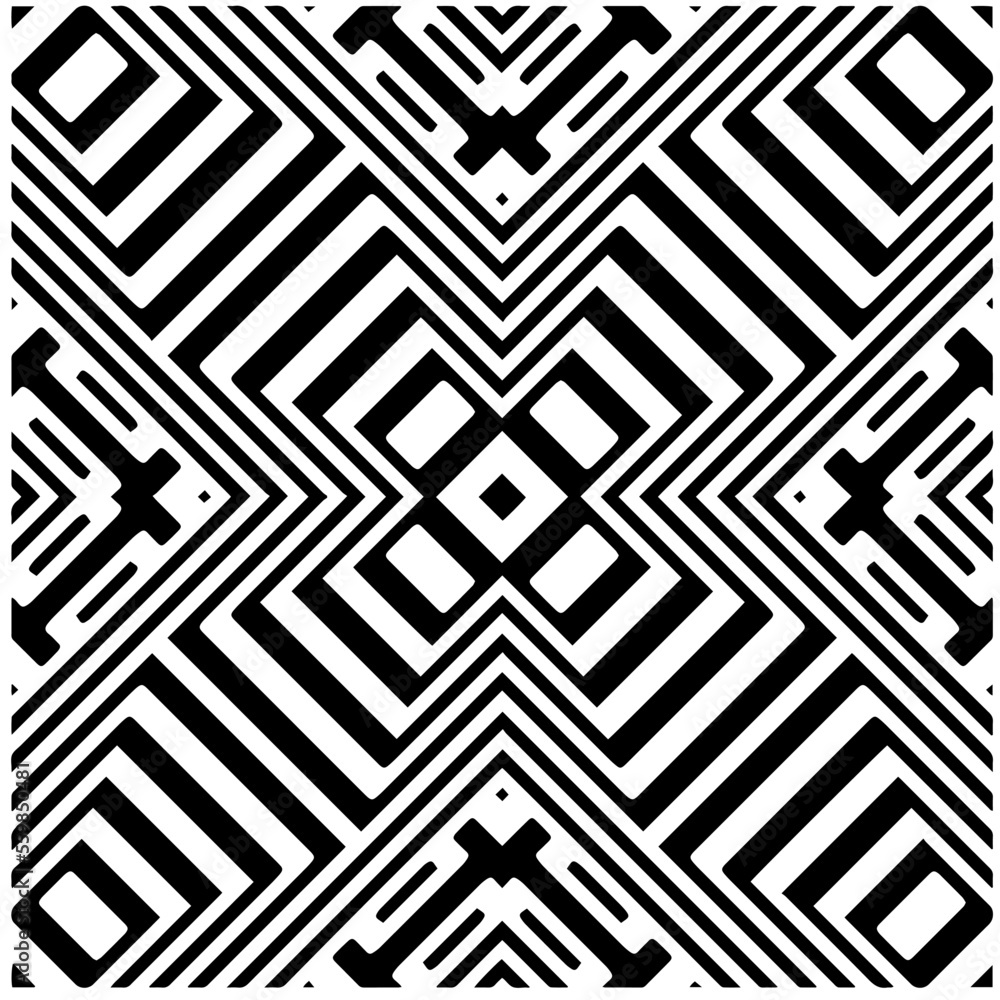 Vector pattern in geometric ornamental style. Black and white color.Seamless pattern. Vector pattern in geometric ornamental style. Black and white color.Seamless pattern.