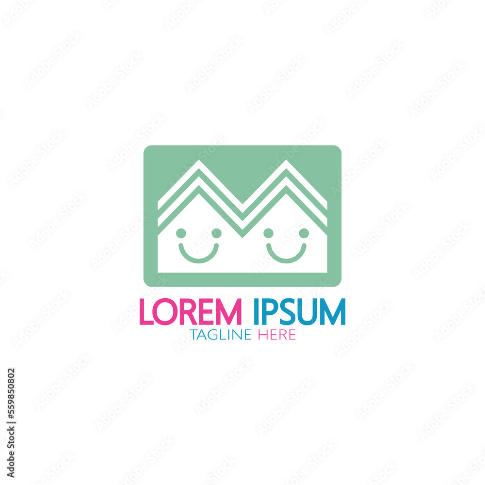 kindergarten logo design simple vector template icon illustration,for education,playgroup,children's learning home,children's school with a modern concept kindergarten logo design simple vector template icon illustration,for education,playgroup,children's learning home,children's school with a modern concept