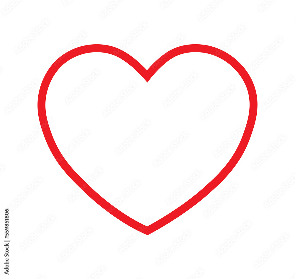 Heart drawing love valentine design. Heart outline design.