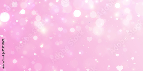 Elegant Valentine's Day background with light effects and gradient. For web design and illustrations.