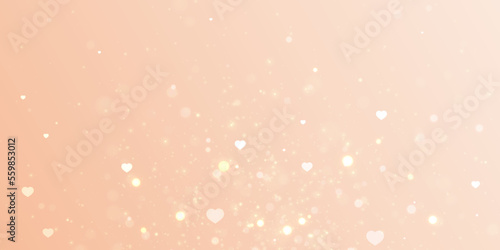 Elegant Valentine's Day background with light effects and gradient. For web design and illustrations.