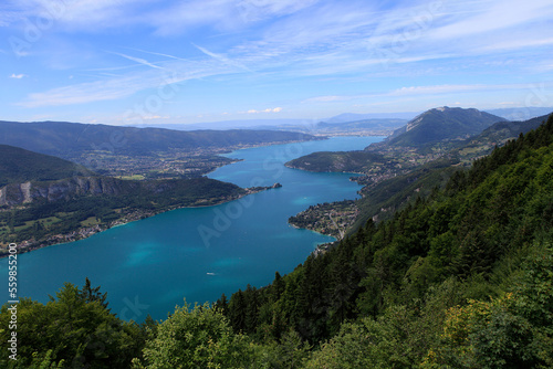 Lake of annecy  Alps mountains  France