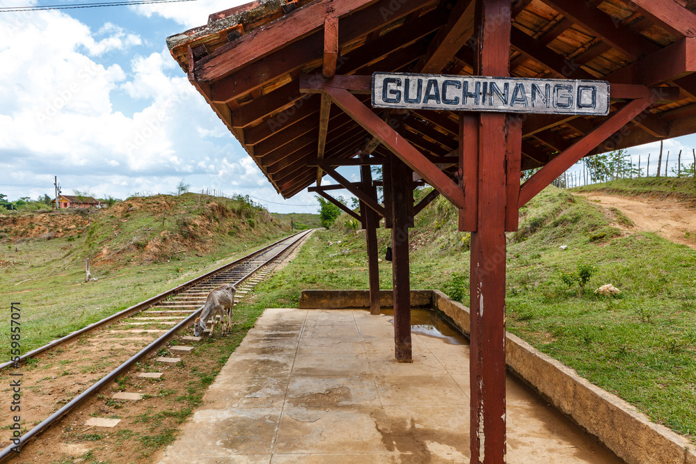 Train station of Guachinango, Valley de los Ingenios, Cuba, Caribbean Train station of Guachinango, Valley de los Ingenios, Cuba, Caribbean