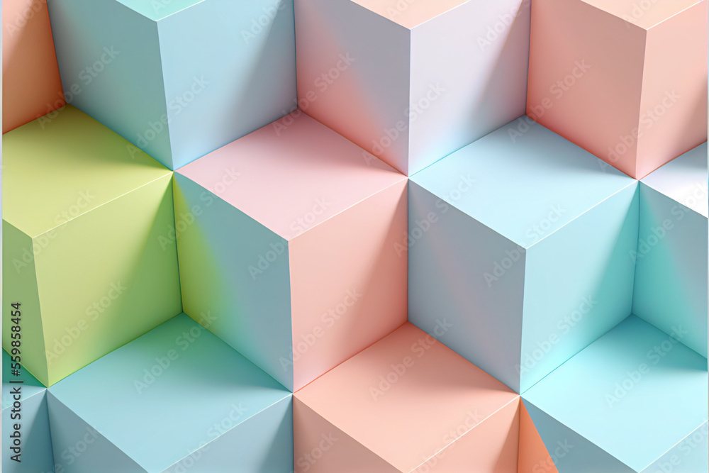 Fototapeta premium Pastel colors Backgrounds - Created with Generative AI technology