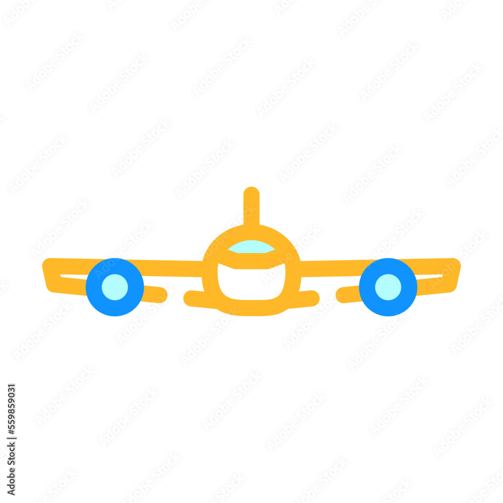 airplane transport vehicle color icon vector. airplane transport vehicle sign. isolated symbol illustration
