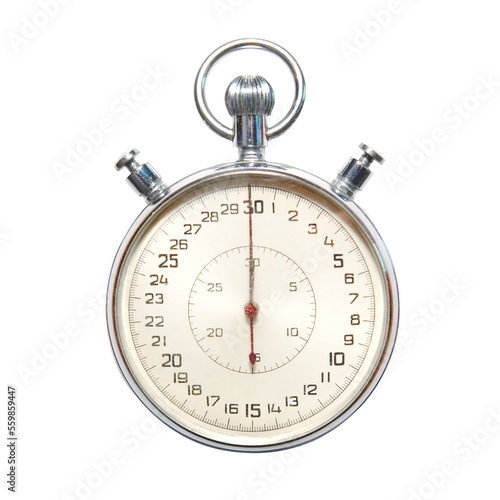 Old stopwatch in PNG isolated on transparent background