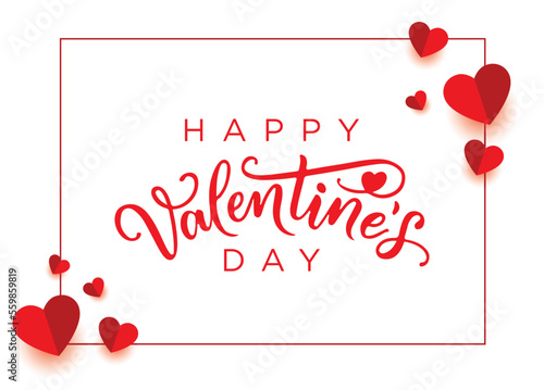 Valentines day background with heart pattern and typography of happy valentines day text . Vector illustration. Wallpaper, flyers, invitation, posters, brochure, banners.	