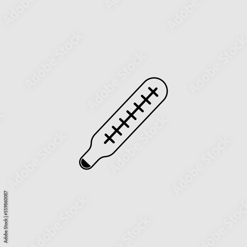 Medical thermometer vector icon isolated on white background