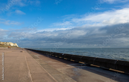 sea wall and sea