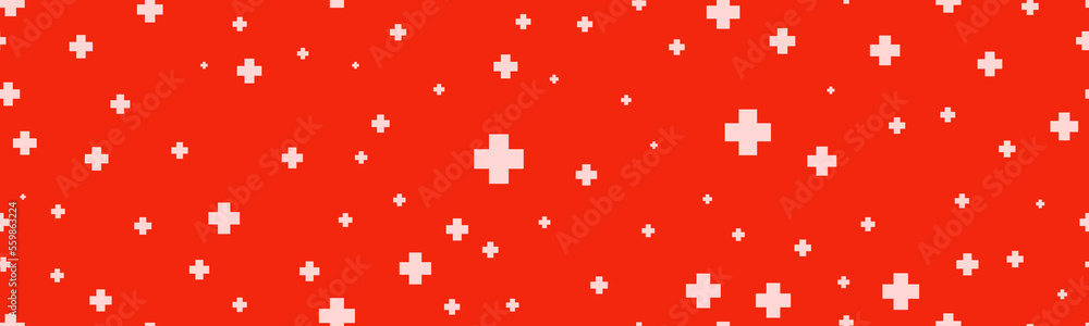 Seamless hospital background with plus symbols Seamless hospital background with plus symbols