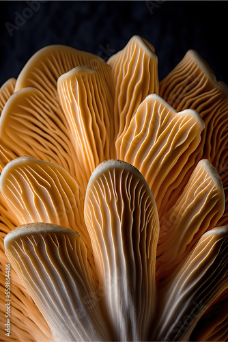 close up of beautiful giant mushrooms, oyster, white mushroom